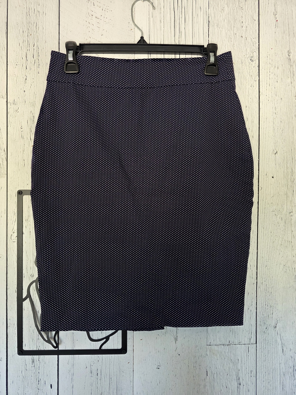 RW&CO Navy Polka Dot Stretch Pencil Skirt Size XS Office Business Career Wear